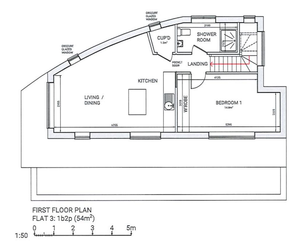 Lot: 25 - BUILDING PLOT IN CITY CENTRE - Proposed first floor plan